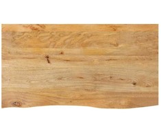 Stalviršis, 120x60x2,5cm, mango masyvas, su gyvu kraštu