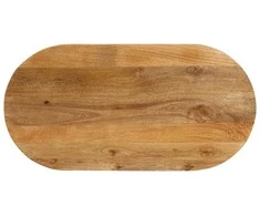 Stalviršis, 120x60x2,5cm, mango medienos masyvas, ovalo formos