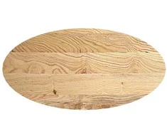 Stalviršis, 120x60x4 cm, ąžuolo medienos masyvas, ovalo formos
