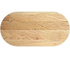 Stalviršis, 120x60x4 cm, ąžuolo medienos masyvas, ovalo formos