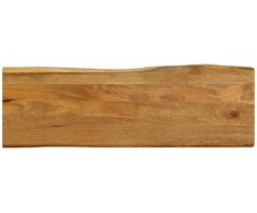 Stalviršis, 140x40x3,8cm, mango masyvas, su gyvu kraštu