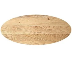 Stalviršis, 140x60x2 cm, ąžuolo medienos masyvas, ovalo formos