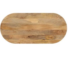 Stalviršis, 140x60x3,8cm, mango medienos masyvas, ovalo formos