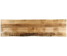Stalviršis, 160x40x3,8cm, mango masyvas, su gyvu kraštu