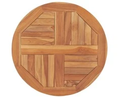 Stalviršis, 60cm, tikmedžio medienos masyvas, apskritas, 2,5cm