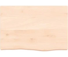 Stalviršis, 60x40x(2–6)cm, neapdorotas ąžuolo medienos masyvas