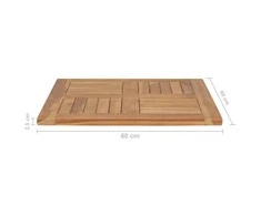 Stalviršis, 60x60x2,5cm, tikmedžio medienos masyvas