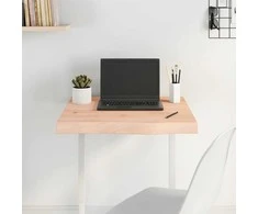 Stalviršis, 60x60x(2–6)cm, neapdorotas ąžuolo medienos masyvas