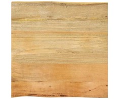 Stalviršis, 60x60x3,8cm, mango medienos masyvas, su gyvu kraštu