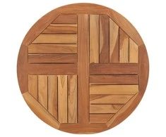 Stalviršis, 70cm, tikmedžio medienos masyvas, apskritas, 2,5cm