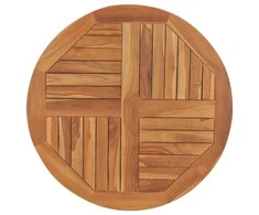 Stalviršis, 80cm, tikmedžio medienos masyvas, apskritas, 2,5cm