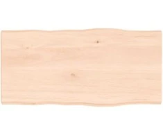 Stalviršis, 80x40x4 cm, ąžuolo medienos masyvas, su gyvu kraštu