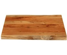 Stalviršis, 80x80x2,5cm, akacijos masyvas, su gyvu kraštu