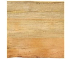 Stalviršis, 80x80x2,5cm, mango medienos masyvas, su gyvu kraštu