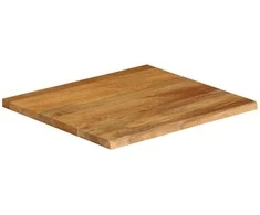 Stalviršis, 80x80x2,5cm, mango medienos masyvas, su gyvu kraštu