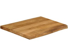 Stalviršis, 80x80x2,5cm, mango medienos masyvas, su gyvu kraštu