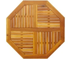 Stalviršis, 90x90x2,2cm, akacijos masyvas, aštuonkampis