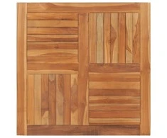 Stalviršis, 90x90x2,5cm, tikmedžio masyvas, kvadratinis