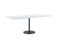 Stalviršis, baltas, 100x50cm, grūdintas stiklas, 6mm