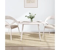 Stalviršis, baltas, 110x55x2,5cm, pušies masyvas, ovalus