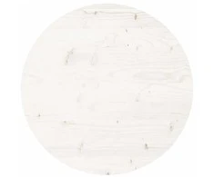 Stalviršis, baltas, 50x3cm, pušies medienos masyvas, apskritas