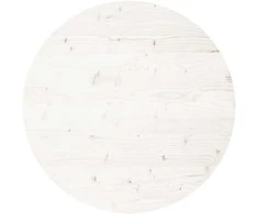 Stalviršis, baltas, 70x3cm, pušies medienos masyvas, apskritas