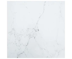 Stalviršis, baltas, 70x70cm, grūdintas stiklas, 6mm