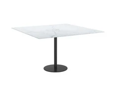 Stalviršis, baltas, 70x70cm, grūdintas stiklas, 6mm
