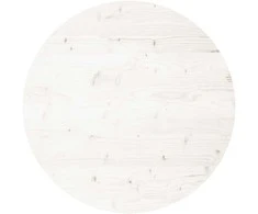 Stalviršis, baltas, 80x3cm, pušies medienos masyvas, apskritas
