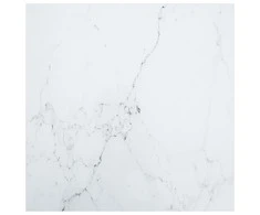 Stalviršis, baltas, 80x80cm, grūdintas stiklas, 6mm