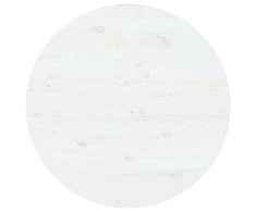 Stalviršis, baltas, skersmuo 90x2,5cm, pušies medienos masyvas