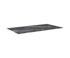 Stalviršis, juodas, 120x65cm, 8mm, marmuro tekstūros stiklas