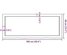 Stalviršis, šviesiai rudas, 100x40x(2-4) cm, medienos masyvas