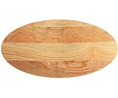 Stalviršis, šviesiai rudas, 120x60x2 cm, ąžuolo masyvas, ovalo