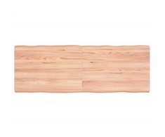 Stalviršis, šviesiai rudas, 140x50x(2-6) cm, medienos masyvas