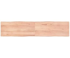 Stalviršis, šviesiai rudas, 180x40x(2-4) cm, medienos masyvas