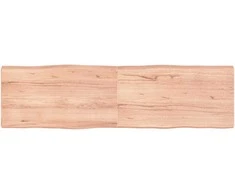 Stalviršis, šviesiai rudas, 180x50x(2-6) cm, medienos masyvas