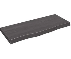 Stalviršis, tamsiai rudas, 100x40x(2-6) cm, ąžuolo masyvas
