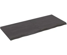 Stalviršis, tamsiai rudas, 120x50x(2-4) cm, ąžuolo masyvas