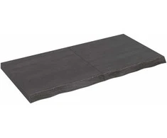 Stalviršis, tamsiai rudas, 120x60x(2-6) cm, ąžuolo masyvas