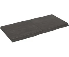 Stalviršis, tamsiai ruda, 120x60x(2-6) cm, medienos masyvas