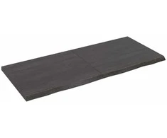 Stalviršis, tamsiai rudas, 140x60x(2-4) cm, ąžuolo masyvas