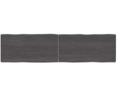 Stalviršis, tamsiai pilkas, 160x40x6cm, ąžuolo medienos masyvas