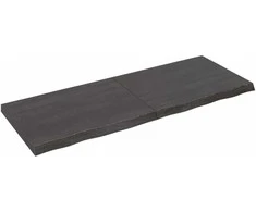 Stalviršis, tamsiai rudas, 160x60x(2-6) cm, ąžuolo masyvas