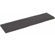 Stalviršis, tamsiai ruda, 180x50x(2-6) cm, medienos masyvas