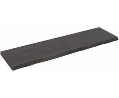 Stalviršis, tamsiai rudas, 180x50x(2-6) cm, ąžuolo masyvas