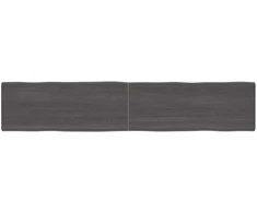 Stalviršis, tamsiai pilkas, 200x40x6 cm, ąžuolo masyvas