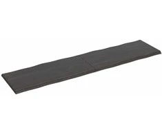 Stalviršis, tamsiai ruda, 200x50x(2-4) cm, medienos masyvas