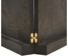 Stalviršis, tamsiai rudas, 200x50x(2-6)cm, ąžuolo masyvas