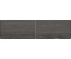 Stalviršis, tamsiai rudas, 220x60x(2-4) cm, ąžuolo masyvas